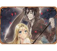 Rachel Gardner, Satsuriku No Tenshi, Zack (Angels of Death), Poster Anime Anges de la mort Décoration murale rétro en métal 20,3 x 30,5 cm