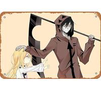 Rachel Gardner, Satsuriku No Tenshi, Zack (Angels of Death), Poster Anime Anges de la mort Décoration murale rétro en métal 20,3 x 30,5 cm