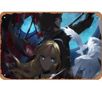 Rachel Gardner, Satsuriku No Tenshi, Zack (Angels of Death), Poster Anime Anges de la mort Décoration murale rétro en métal 20,3 x 30,5 cm