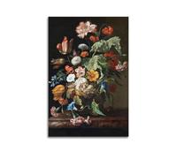 Rachel Ruysch Poster sur toile Motif nature morte avec fleurs 50 x 75 cm