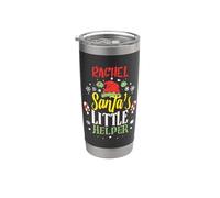 Rachel Santa's Little Helper Nom de Noël Rachel Gobelet isotherme en acier inoxydable double paroi