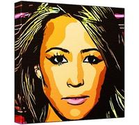 Rachel Stevens Pop Art Impression sur toile Multicolore 30 x 30 x 2,5 cm