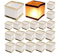 Rachlicy 20pcs Lanterne Flottantes BiodéGradable Lampe Flottante Piscine Bougie Flottante ÉCrivable Et des LumièRes De Piscine Lanterne Volante Lanternes De Papier Blanc