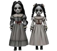Rachlicy 2pcs Halloween Yard Stakes 23, 4 2D Horror Dolls Halloween Yard Signes Gothic Spooky Dolls Garden Decor for Outdoor extérieur