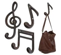 Rachlicy 3PCS Crochet Mural Décoratif Note de Musique Vintage Crochets Décoratifs Crochets Muraux en Fonte pour Suspendre Manteaux, Clés, Chapeaux, Entrée, Salon, Chambre à Coucher