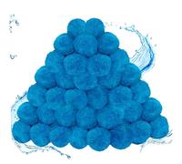 Rachlicy Boules de Filtre à Piscine 1, 54 LB Média Filtre de Piscine en Fibre Fibre réutilisable Boule Bain écologique Alternative à la Boule Sable Bleu respectueuse pour la Natation l'aquarium