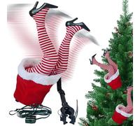 Rachlicy Décorations de Noël décorations d'arbre de Noël électriques Mobiles Talons Hauts Jambes sorcière avec Pince Ornements drôles chargés pour la fête à la Maison