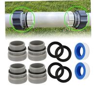 Rachlicy Filter Hose Conversion Kit 4560 40mm to 1 1/2 inch Pool Pump Adapter Fittings for Above Ground Pool Pump Parts Accessory
