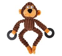 Rachlicy Grand Jouet en Peluche pour Chien, avec Bras et Jambes Extra Longs, avec couineurs, Jouets en Forme de Singe, Nettoyage des Dents pour Chiot