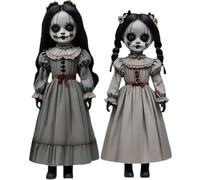 Rachlicy Halloween Yard Stakes 2D décorations d'halloween extérieur 2pcs Horror Dolls Yard Panneaux Gothic Spooky Dolls Garden Decor