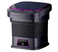 Rachlicy Laveuse Portable 13L 3 Modes Mini-Machine à Laver Pliable avec poignée de Tuyau de vidange Petite Linge pour Les sous-vêtements pour Chaussettes