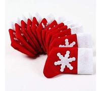 Rachlicy Porte-coutellerie De Noël 12 Pcs Définir Les Poches De Sac De Fourche De Fourreau pour Le Dinking Table De Noël (8x14cm)