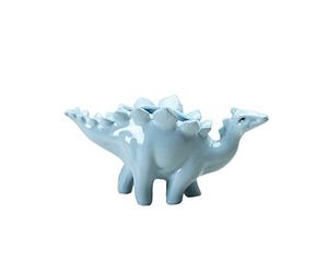Rachlicy Pot de Fleur Pottes de Plante succulentes Potons de Dessins intérieurs Dinosaure en céramique Planteur de Planter décorations de Bureau Bleu 8 * 10 * 18cm