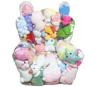 Rachlicy Sac de Haricot Animal Rangement Animal PVC Sac de Haricot Transparent avec Fermeture éclair pour Le Rangement des Animaux en Peluche pour l'organisation Chambres pour Enfants