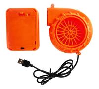 Rachlicy Souleur d'air pour Les gonflables de Noël 6V USB et Batterie à Petit Ventilateur de Ventilateur Gonflable Portable Remplacement du pour Les Jeux Jeux Orange