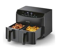 Rachs Kochwerk Friteuse à air chaud à double chambre 7 l | Airfryer avec 2 compartiments de 3,5 l chacun | Friteuse à air chaud avec écran tactile, 10 programmes, fonction Smart Cook/minuterie | 2400
