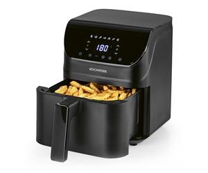 Rachs KOCHWERK Friteuse à air chaud numérique 4L | Airfryer + écran tactile pour une cuisson pauvre en graisse, griller ou cuire au four sans huile | Fonction de rappel de retournement