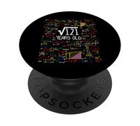 Racine carrée de 11e Anniversaire de 121 Ans Amoureux des mathématiques PopSockets PopGrip Adhésif