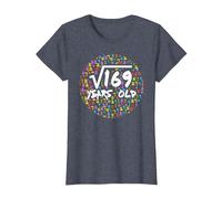 Racine carrée de 169 à 13 Ans T-Shirt, Femme, Bleu Chiné, S