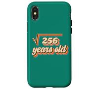 Racine carrée de 256 Anniversaire de 16 Ans Vintage 16e Coque pour iPhone X/XS