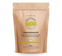 Racine de pissenlit moulue bio 100g - Premiun qualité bio - Taraxacum officinale - Poudre de pissenlit - Mis en bouteille et contrôlé en Allemagne - Biotiva