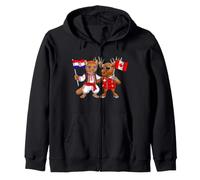 Racines Canadien croates Drapeau Canada Croatie Sweat à Capuche