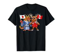 Racines canadiennes d'origine Japonaise Drapeau du Japon T-Shirt