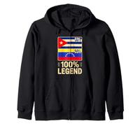 Racines Cubaines Vénézuéliennes Cuba Venezuela 100% Legend Sweat à Capuche