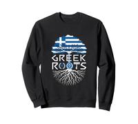 Racines grecques - Souvenir d'arbre généalogique aux Couleurs du Drapeau de la Grèce Sweatshirt