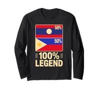 Racines Laotiennes Philippines Laos Philippines 100% Légende Manche Longue