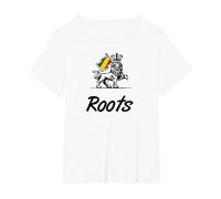 Racines Lion de Juda aux Couleurs Reggae T-Shirt, Femme Grandes Tailles, Blanc, 4X