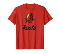 Racines Lion de Juda aux Couleurs Reggae T-Shirt, Homme, Rouge, M