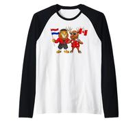 Racines néerlandaises Canadien Drapeau Pays-Bas Canada Manche Raglan