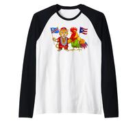 Racines Porto-ricaines-congolaises Drapeau Porto Rico Congo Manche Raglan