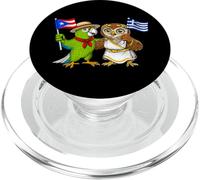 Racines Porto-Ricaines-Grecques Drapeau Porto Rico Grèce PopSockets PopGrip pour MagSafe