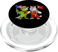 Racines Porto-Ricaines-Turques Drapeau Porto Rico Turquie PopSockets PopGrip pour MagSafe