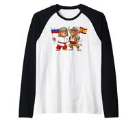 Racines Russes Fier héritage Espagnol Drapeau Russie Espagne Manche Raglan