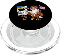Racines ukrainiennes-américaines Ukraine USA Drapeau PopSockets PopGrip pour MagSafe