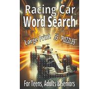 Racing Car Word Search: Word Search with Easy to Read Print about Racing Car Puzzle Book, Drivers, Race, Rules, Engine, Brain Games: Large Print: 6x9 ... for Vacations, Holidays and Relaxation