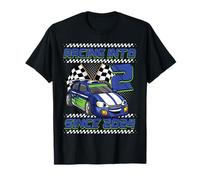 Racing Into 1st Birthday Boys 1 Year Old Kids Since 2025 T-Shirt