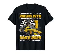 Racing Into 1st Birthday Boys 1 Year Old Kids Since 2025 T-Shirt