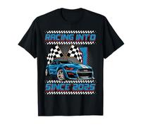 Racing Into 1st Birthday Boys 1 Year Old Kids Since 2025 T-Shirt