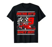 Racing Into 9th Birthday Boys 9 Year Old Kids Since 2017 T-Shirt
