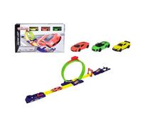 Majorette Piste de lancement Racing Loop – Lanceur, Looping & Saut, 3 véhicules (dès 3 ans)