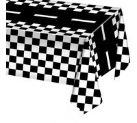 Racing Nappe,Nappes de Voiture de Course 137 x 274 cm Nappe en Plastique Jetable Décorations de Table de Gâteau Toile de Fond pour Garçon Filles Fête Anniversaire,Fête sur le Thème de la Voiture