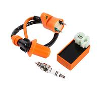 Racing Performance Boîte CDI 6 broches + bobine d'allumage + bougie d'allumage pour GY6 ATV Scooter Scooter Moteur Cyclomoteur Dirt Bike Go Kart