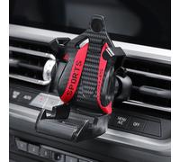 Racing Seat With Seat Belt, Car Phone Holder, Universal Air Vent Holder, 360° Rotation (Red)