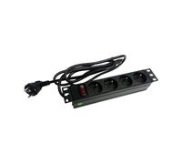 Rack 10 pouces PDU multiprise 4 x CEE 7/5 mâles PZ04