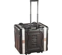 Gator Coffret roulant léger 8U GRR-8L – loquets robustes, poignée rétractable, roues encastrées