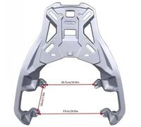 Rack à Bagages arrière Compatible avec C400 GT et C400X compatibles avec la boîte de Stockage des Accessoires de Moto Voge SR4 Max 350(Silver)
